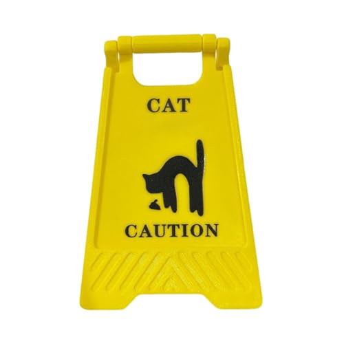 Cat Vomit Schild Pet Owners Funny Warning Sign Cat Sign Playful Warning Witty Warning Message, 10.5x7cm/4.13x2.76inch for Cat Owners, Animal Lovers von Gcerfby