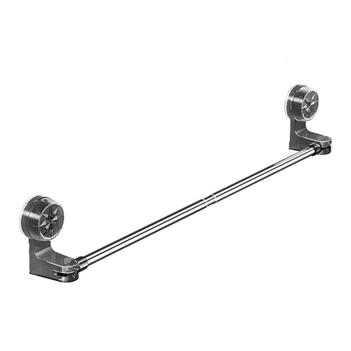 Einstellbarer Saugnapf -Toke -Handtuchstange, kein Bohrung, 30x11.2x7,5 cm. Versenkbares Saugnapf-Toke-Handtuch-Bar, Wandkleiderbügel, Platzeinsparung, Umkleideraum, Schlafzimmer, Hotel, Badewanne von Gcerfby