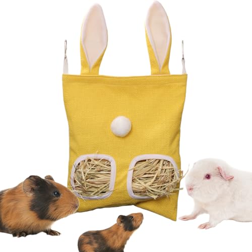 Gcerfby Kaninchen Heuhalter,Futterbeutel Für Kleintiere | Nagefester Futterbehälter Große Kapazität Kleintierkäfig Zubehör für Chinchillas Kaninchen Hamster von Gcerfby