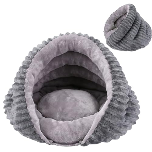 Gcerfby Katzenhöhle – abnehmbares Katzennest für den Innenbereich, rutschfestes Wärmenest, Schlafbett für Winter, Schlafzimmer, Zuhause, Balkon, draußen, Reisen, Weihnachten, Outdoor von Gcerfby