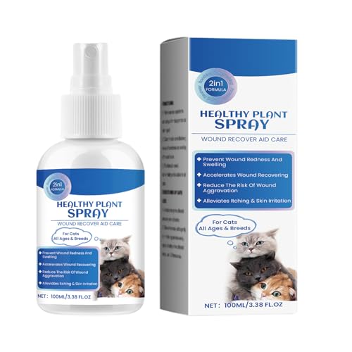 Gcerfby Linderung juckender Haut bei Katzen, Linderung trockener Haut bei Katzen - 100 ml Katzenspray Anti-Juckreiz-Hautpflege - Natürlicher Wundheiler für, von Hot Spots von Gcerfby