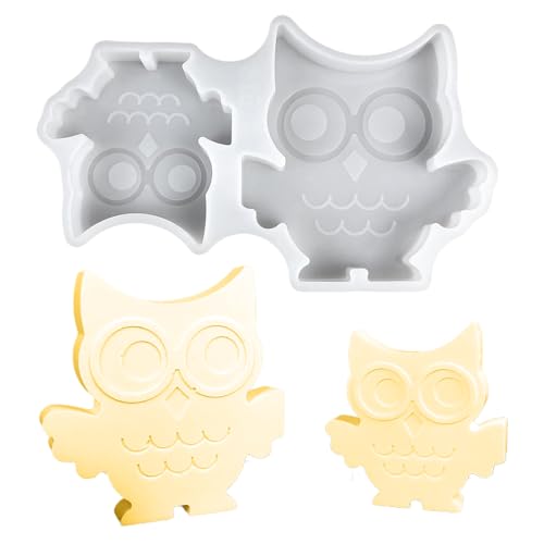 Gcerfby Silikon-Seifenformen, handgefertigt, 3D-Eulen-Epoxidharz, Antihaft-Bastelwerkzeug für Ton, Seife, Zement, Schokolade, Gips, Dessert, Kuchen Gcerfby Silikon-Seifenformen, handgefertigt, 3D-Eulen-Epoxidharz, Antihaft-Bastelwerkzeug für Ton, Seife, Zement, Schokolade, Gips, Dessert, Kuchen von Gcerfby