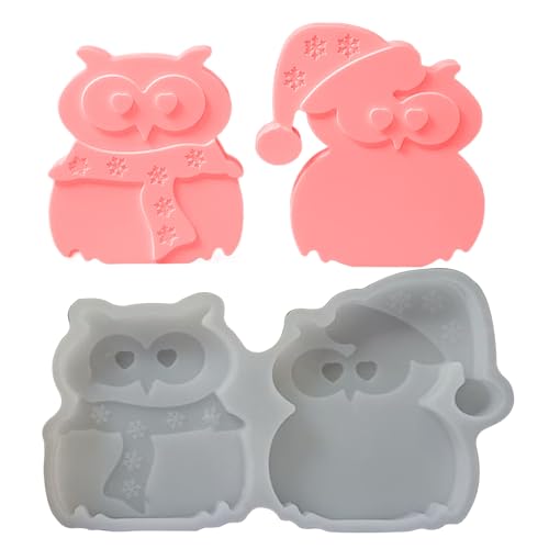 Gcerfby Tierformen aus Kunstharz, handgefertigt, 3D-Eulen-Epoxidharz, Mehrzweck-Bastelhilfe für Seife, Ton, Dessert, , Gips, Kuchen, Schokolade von Gcerfby