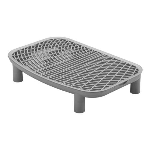 Katzentoiletten-Stufe, Hilft, Die Streuverteilung Zu Reduzieren, 46 X 30 X 9 Cm, Doppellagige Erhöhte Schale Mit Filterfunktion, Katzentoiletten-Trettreppe, Leicht Zu Reinigen, Für Zuhause, Balkon, Sc von Gcerfby
