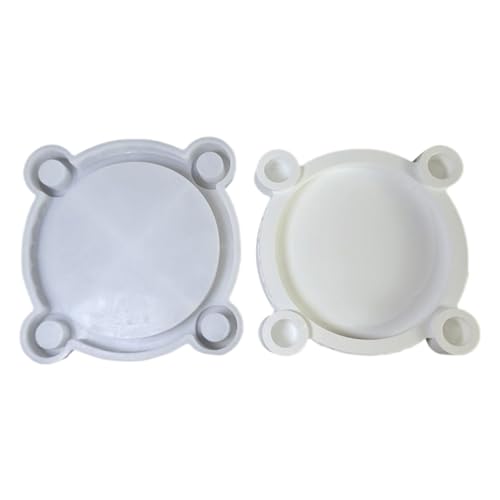 Love Tray, Flexible Silicone, 16.8x16.8x2.7cm, Silicone Mold Candle Holder 4 Holes Round Casting Molds, Easy Release, For Home, Arts, Crafts, DIY Projects, Family von Gcerfby