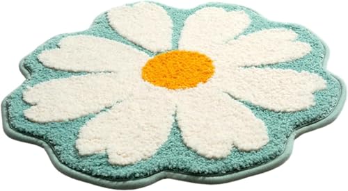 Gcljlmy Badematte, Bodenteppich, leichtes, rutschfestes Kissen, weicher Teppich, Fußmatte für Schlafsaal, Balkon, Wohnzimmer, Heimdekoration, Dusche (Blume) von Gcljlmy