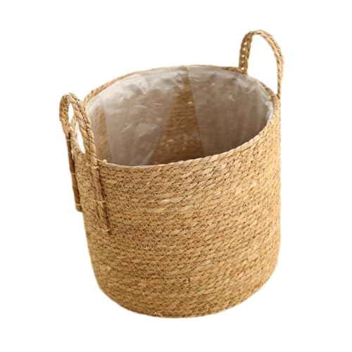 Gcljlmy Blumentopf-Abdeckung, gewebter Pflanzkorb, Blumenvasenhalter, Blumentopfhalter, geflochtener Pflanzenkorb für Rasen, Terrasse, Zuhause, Bauernhaus (L) von Gcljlmy