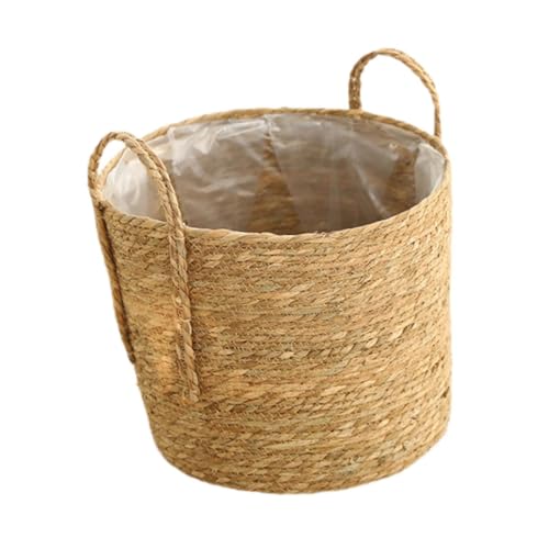 Gcljlmy Blumentopf-Abdeckung, gewebter Pflanzkorb, Blumenvasenhalter, Blumentopfhalter, geflochtener Pflanzenkorb für Rasen, Terrasse, Zuhause, Bauernhaus (S) von Gcljlmy