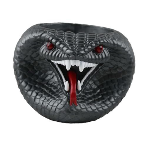 Gcljlmy Blumentopf aus Kunstharz, Schlangen-Pflanzgefäß, handgefertigt, kreativer Organizer, Pflanzenbehälter, Pflanzen, Pflanzgefäß für Regal, Balkon (Grau) von Gcljlmy