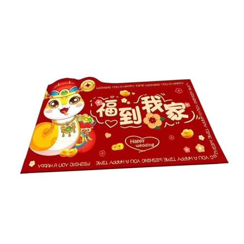 Gcljlmy Bodenmatte mit chinesischem Neujahrsmotiv, rutschfeste Badematte, Willkommens-Fußmatte, Teppich für Büro, Schlafzimmer, Party, Veranda, Frühlingsfest Gcljlmy Bodenmatte mit chinesischem Neujahrsmotiv, rutschfeste Badematte, Willkommens-Fußmatte, Teppich für Büro, Schlafzimmer, Party, Veranda, Frühlingsfest von Gcljlmy