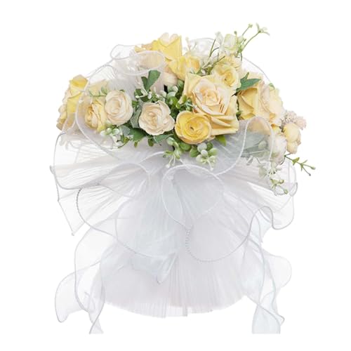 Gcljlmy Braut hält Hochzeitsstrauß, Hochzeitssträuße, romantisch, elegant, künstliche Blumen für Brautparty, Muttertagsdekoration, Gelb Gcljlmy Braut hält Hochzeitsstrauß, Hochzeitssträuße, romantisch, elegant, künstliche Blumen für Brautparty, Muttertagsdekoration, Gelb von Gcljlmy