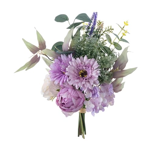 Gcljlmy Bridal Bouquet Lifelike Fake Home Decor tragbare realistische Braut Blumen Blumenarrangement für den Valentinstag (21x37cm) von Gcljlmy