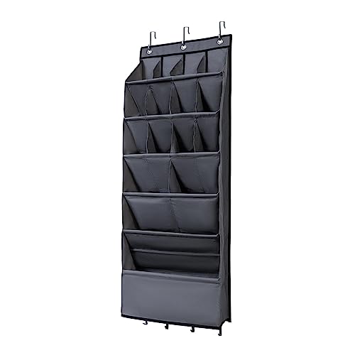 Gcljlmy Deep Pockets Tür-Schuhregal zum Aufhängen, Aufbewahrungstasche für Schranktür-Kleiderbügel, hängendes Schuhregal für Schrank-Kleiderbügel für (Grau 16 Gitter) von Gcljlmy