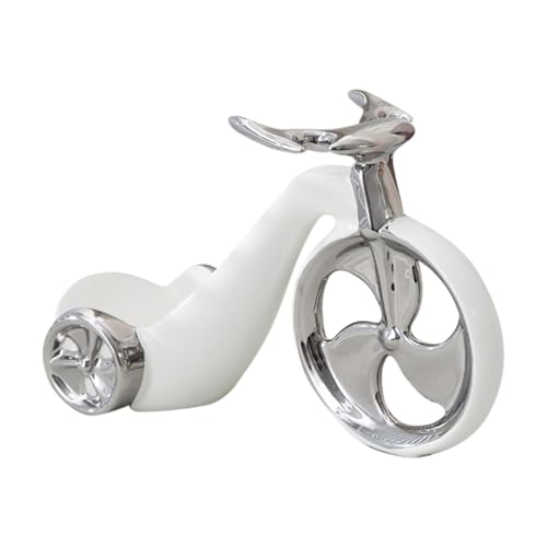 Gcljlmy Dekorative Weinflaschenhalter kreativer Display Fahrradform geformt Flaschen Ruhe Statue Weinregal für Pantry Cabinet Home Arbeitsplatte (Weißsilber) von Gcljlmy