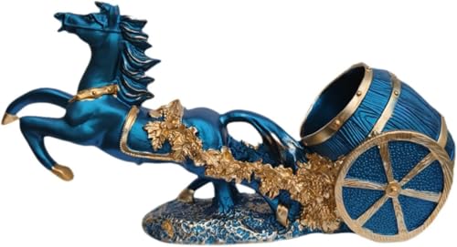 Gcljlmy Dekorativer Weinflaschenhalter, Tisch-Weinregal, Geschenk für Weinliebhaber, Ausstellungsstück, Flaschenablage, Statue, Heimdekoration für Tisch- und (Dunkelblau) von Gcljlmy