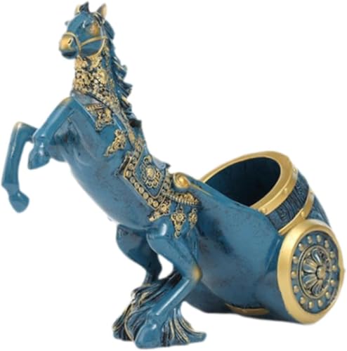 Gcljlmy Dekorativer Weinflaschenhalter, Tisch-Weinregal, Geschenk für Weinliebhaber, Ausstellungsstück, Flaschenablage, Statue, Heimdekoration für Tisch- und (Pferd Blau) von Gcljlmy