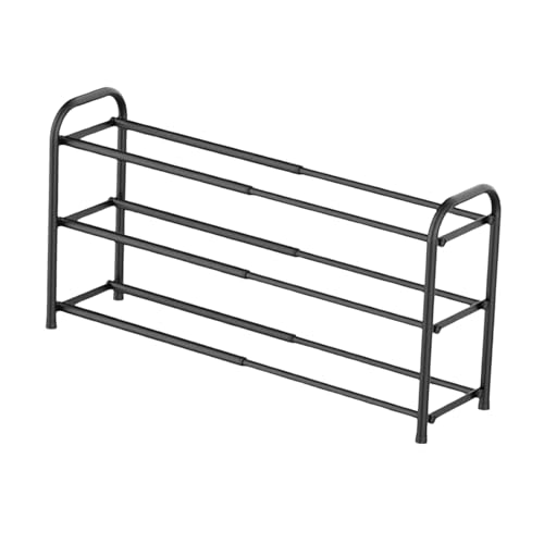 Gcljlmy Erweiterbares Schuhregal, Ausstellungsständer, Organisation, multifunktionales Lagerregal, Organizer, für Garage, Eingangsbereic (3-stufig) von Gcljlmy