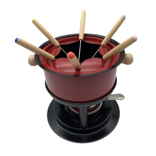 Gcljlmy Fondue-Topf Fondue-Topf mit 6 Stöcken Multi purpoise Fondue-Topf-Set Käse-Fondue-Topf für Sauce Festival-Käse Fleisch von Gcljlmy