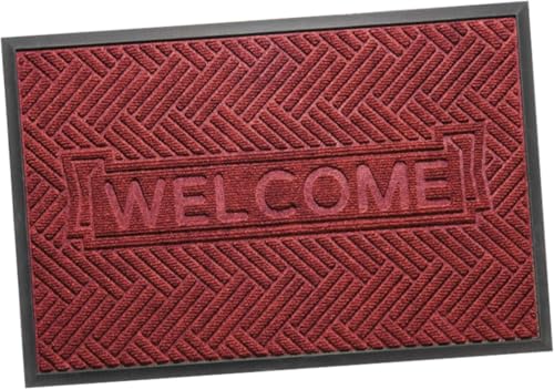 Gcljlmy Fußmatte für die Vordertür, Willkommensmatte, Heimdekoration, rutschfest, Geschenk, bequemer Eingangsteppich, Fußmatte für Küche, Innenbereich (Rot 80cmx120cm) von Gcljlmy