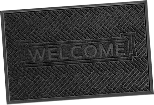 Gcljlmy Fußmatte für die Vordertür, Willkommensmatte, Heimdekoration, rutschfest, Geschenk, bequemer Eingangsteppich, Fußmatte für Küche, Innenbereich (Schwarz 80cmx120cm) von Gcljlmy