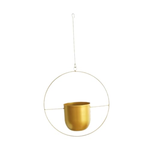 Gcljlmy Hängender Blumentopf aus Metall für Pflanzen im Innen- und Außenbereich, Einweihungsgeschenk, Kunstwerk mit Haken, Heimdekoration, minimalistisches Gcljlmy Hängender Blumentopf aus Metall für Pflanzen im Innen- und Außenbereich, Einweihungsgeschenk, Kunstwerk mit Haken, Heimdekoration, minimalistisches von Gcljlmy