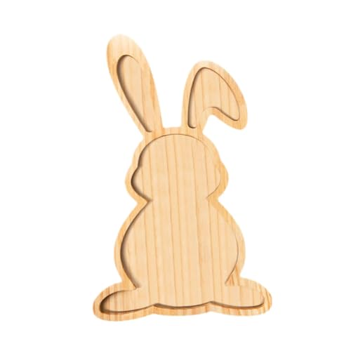 Gcljlmy Hölzerne Servierplatte Holzschalen Dekoration Geschenke rustikale Festivals Dekorative Tablett Käsebrett für Brot Obst Käse (Kaninchenförmig) von Gcljlmy