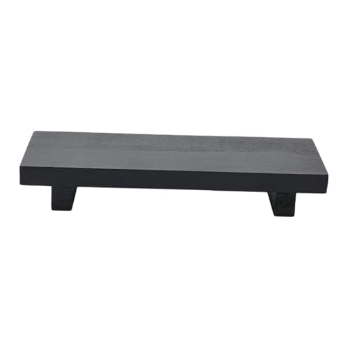 Gcljlmy Holzpodest Ständer Seifenschale Rechteckige Seifenspender Stand Holz Riser Ständer Footed Footed Tablett für Home Tabletop Hochzeitsfeier (Schwarz) von Gcljlmy