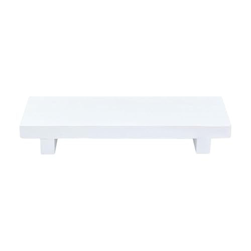Gcljlmy Holzpodest Ständer Seifenschale Rechteckige Seifenspender Stand Holz Riser Ständer Footed Footed Tablett für Home Tabletop Hochzeitsfeier (Weiß) von Gcljlmy