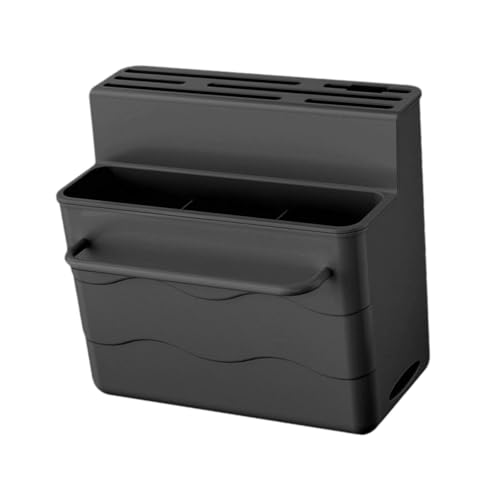 Gcljlmy Messerblock, Besteck-Abtropfständer, moderner, multifunktionaler Utensilienhalter für Arbeitsplatte und, Messerhalter für Löffel, Essstäbchen (Schwarz) von Gcljlmy