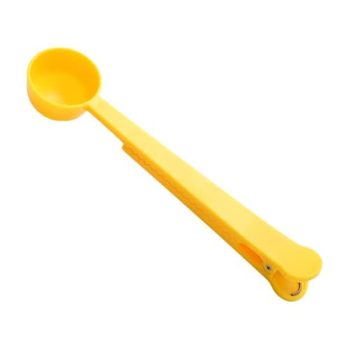 Gcljlmy Messlöffel, Kaffeebohnenlöffel, Küchenwerkzeuge, Kaffeelöffel-Clips, Versiegelungslöffel zum Backen von gemahlenem Kaffee und losen Teebohnen (Gelb) von Gcljlmy