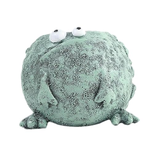 Gcljlmy Niedlicher Frosch-Pflanztopf, kreative Heimdekoration, Bastelstatue, Bonsai-Blumentopf, kleine Pflanztöpfe für Rasen, Balkon, Dekoration (Blau,A) von Gcljlmy