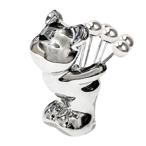 Gcljlmy Obstgabeln-Set, Dessertgabeln, kreative Utensilien, Vorspeisegabeln, Obstspieße aus Edelstahl für Obstteller, Küche, Hochzeit (Silber) von Gcljlmy