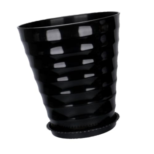 Gcljlmy Pflanzentopf, Pflanzenbehälter, leichtes Gewicht, Blütenvase -Pflanzenhalter moderner Blumentopf für Büro im Freien im Freien im Freien im Freien im (Schwarz,S) von Gcljlmy