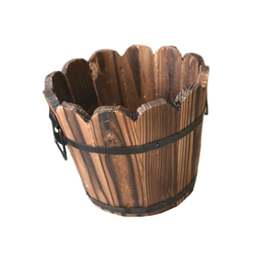 Gcljlmy Pflanzkübel aus Holz, Blumenhalter, Ornament, einzigartiger Pflanzenbehälter, Blumentopf für Gartenpflanzen, Hinterhof, Eingangsbereich Gcljlmy Pflanzkübel aus Holz, Blumenhalter, Ornament, einzigartiger Pflanzenbehälter, Blumentopf für Gartenpflanzen, Hinterhof, Eingangsbereich von Gcljlmy