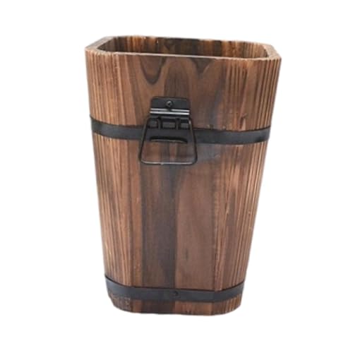 Gcljlmy Pflanzkübel aus Holz, Blumentopf, Mehrzweck-Pflanzbehälter im rustikalen Stil für Küche, Fensterbank, Wohnzimmer, drinnen/draußen (M) von Gcljlmy