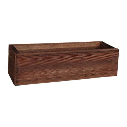 Gcljlmy Rechteckiger Pflanzkasten aus Holz, modernes Design, Geschenk, Blumentopf, Pflanztopf für Innen- und Außenpflanzen, Wohnzimmer, Terrasse, Hof (40cmx14cmx8cm) von Gcljlmy