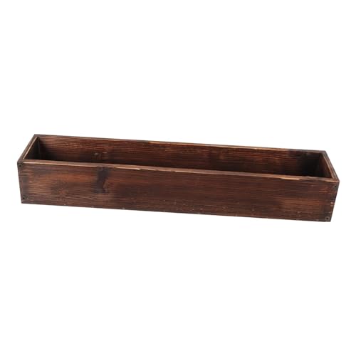Gcljlmy Rechteckiger Pflanzkasten aus Holz, modernes Design, Geschenk, Blumentopf, Pflanztopf für Innen- und Außenpflanzen, Wohnzimmer, Terrasse, Hof (50cmx14cmx8cm) von Gcljlmy