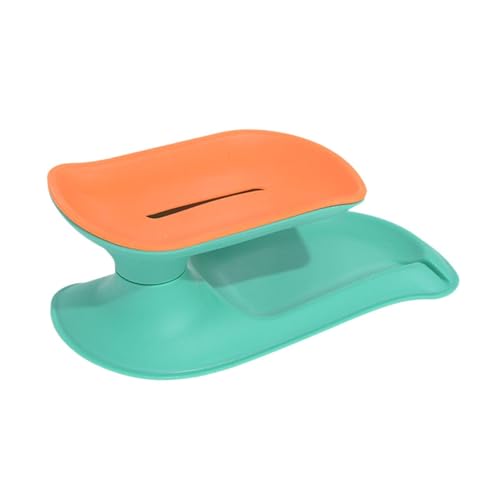 Gcljlmy Rotatable Doppelschichtseife Schale Tablett Drainer Seifenkoffer freistehender Ablassschwammhalter für Badezimmer Badewaschbecken Spüle (Grün) von Gcljlmy