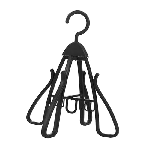 Gcljlmy Schuhregal, Schuhtrocknerhaken, Organizer, Balkon, Mehrzweck, Schlafzimmer, faltbar, drehbar, vielseitig, Haken zum Aufhängen von Schuhen (Schwarz) von Gcljlmy