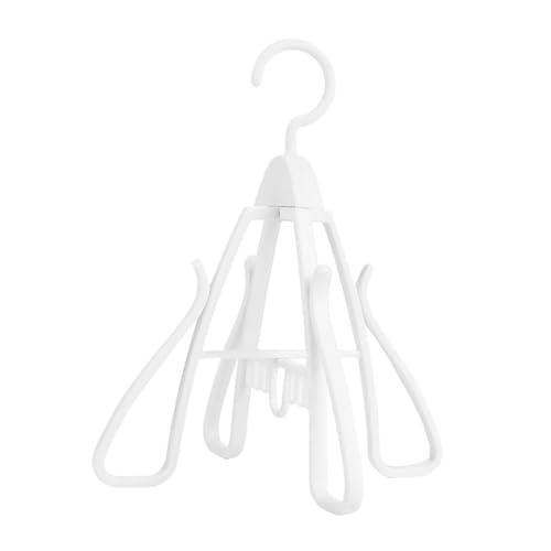 Gcljlmy Schuhregal, Schuhtrocknerhaken, Organizer, Balkon, Mehrzweck, Schlafzimmer, faltbar, drehbar, vielseitig, Haken zum Aufhängen von Schuhen (Weiß) von Gcljlmy