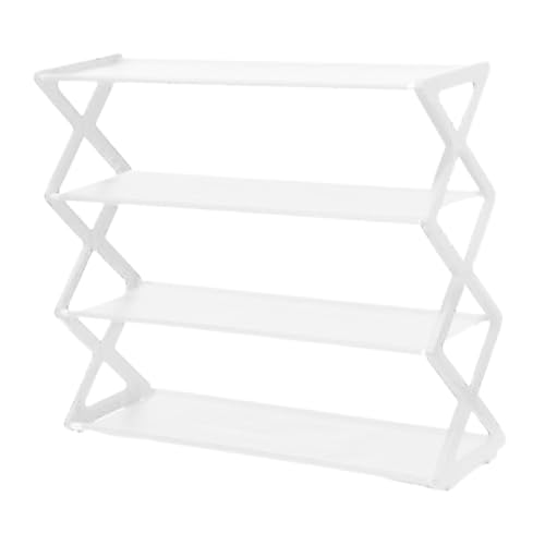 Gcljlmy Schuhregal Speicher Rack Easy Montage Regal Leichter Schuhorganisator Ständer für Schlafzimmerschlafzimmer Garage Badezimmer (Weiß) von Gcljlmy
