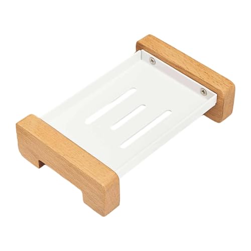 Gcljlmy Seifenschale, auslaufsicher, mit Abtropffläche, Metall, leicht zu reinigen, dekorativ, modern, mit Abtropfgestell für Badezimmer, Dusche, Küche (Arbeitsplatte) von Gcljlmy