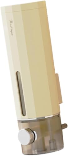 Gcljlmy Seifenspender, Handwaschseifenspender, Wandmontage, kein Bohren, Druckknopf, nachfüllbarer Shampoo-Spender für das Zuhause, Büro, Badezimmer (Creme) von Gcljlmy