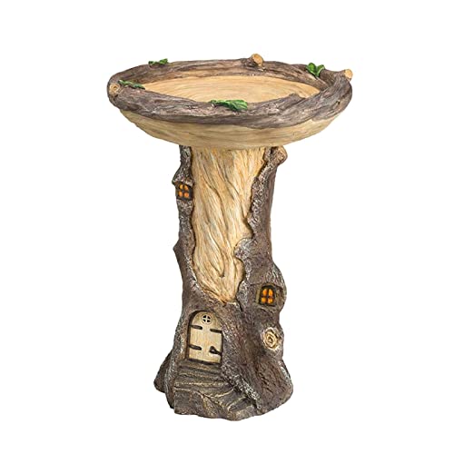 Gcljlmy Statue Figur Harz Feeder Deck Skulptur Zaun Hinterhof Garten Vogel Bad Schüssel Futterstation für Einweihungsparty von Gcljlmy