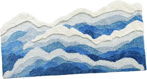 Gcljlmy Teppich, Badematte, flauschig, für Heimdekoration, Geschenk, Rutschfester Teppich, Kinderzimmerteppich, Meeresteppich für Küche, Eingang (60cmx120cm) von Gcljlmy