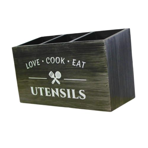 Gcljlmy Utensilienhalter aus, Organizer für Kochspatel, Aufbewahrungsbox für Messer und Gabel, Aufbewahrung für Kochutensilien für die Küche (Schwarz) von Gcljlmy