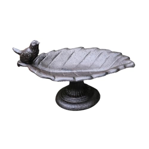 Gcljlmy Vogelhäuschen, Vogelhäuschen, Vogelfutter-Aufbewahrungstablett, Ornament, Vogelbad, Vogelbad-Futterspender für den Außenbereich, Rasen, von Gcljlmy
