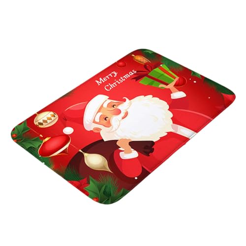 Gcljlmy Weihnachts-Fußmatte, Bodenmatte, Eingangsteppich, Bequeme Eingangstürmatte, Badematte, Inneneingangs-Fußmatte für den Außenbereich, Winterschlafzimmer von Gcljlmy