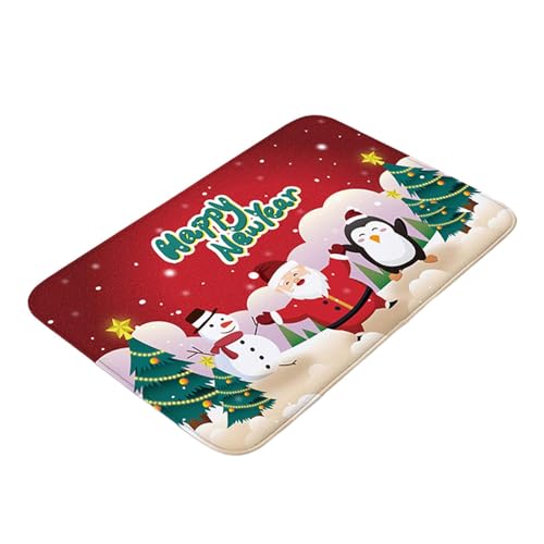 Gcljlmy Weihnachts-Fußmatte, Eingangstürmatte, Heimdekoration, rutschfeste Fußmatte, Badematte für Wohnzimmer, Winter, Eingang, Innenbereich, Urlaub (Style A) von Gcljlmy