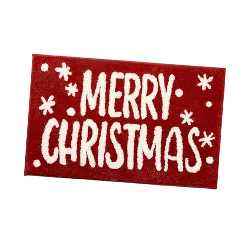 Gcljlmy Weihnachtsmatte für die Vordertür, Torpolster, Weihnachtsdekoration, Rutschfester Weihnachtsteppich, Weihnachts-Eingangstürmatte für den Haushaltsflur von Gcljlmy